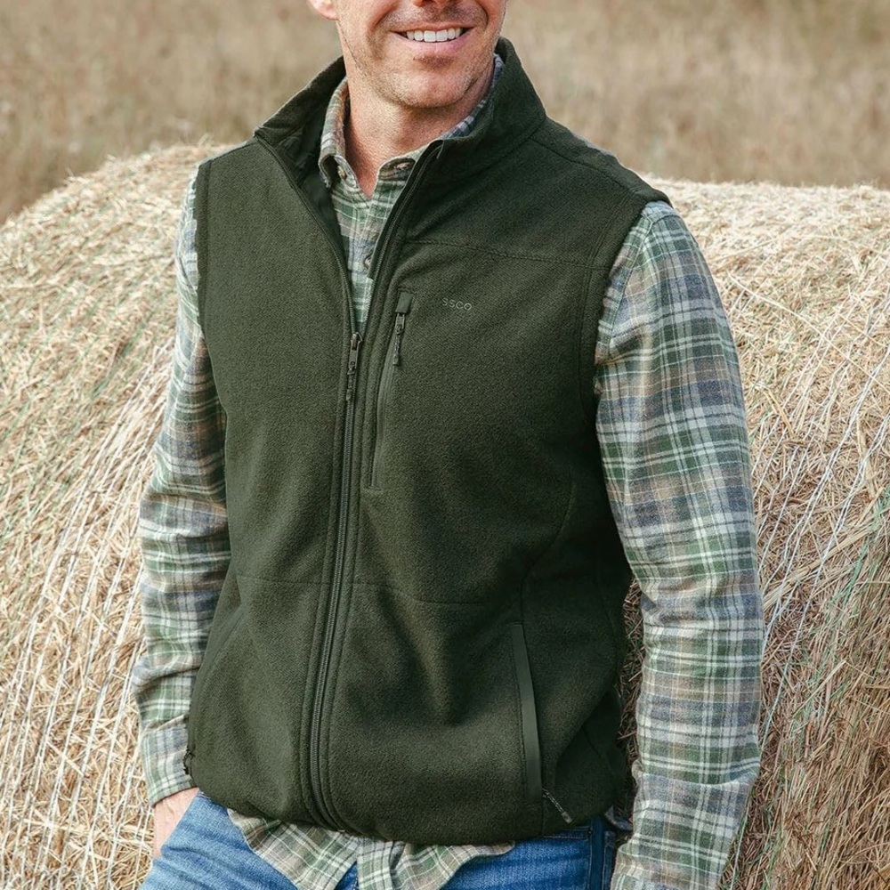 Southern Shirt Stretch Twill Vest in Upland Olive